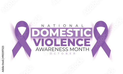 National Domestic Violence Awareness Month. background, banner, card, poster, template. Vector illustration.