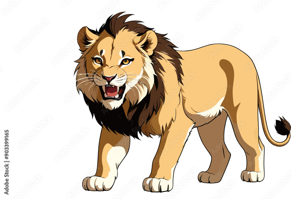 Obraz premium Roaring Lion in Profile