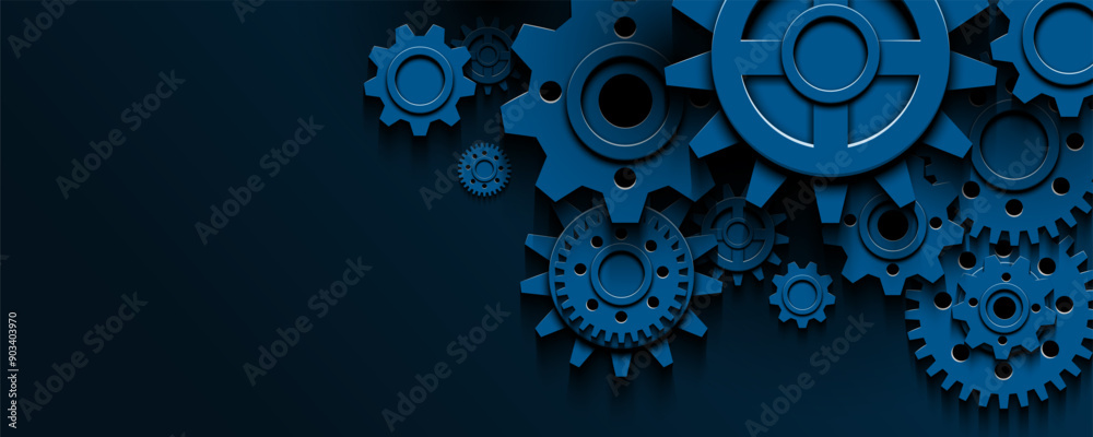 Technology background, concept of cogs and gears in the form of digital connection structure for banner advertising media design Technology background, concept of cogs and gears in the form of digital connection structure for banner advertising media design