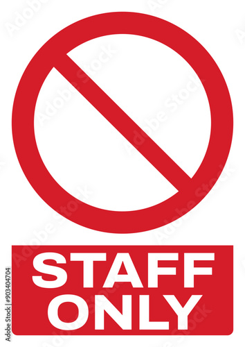 Free Download ISO prohibition safety signs text variation_staff only size a4/a3/a2/a1 - GFXLoad