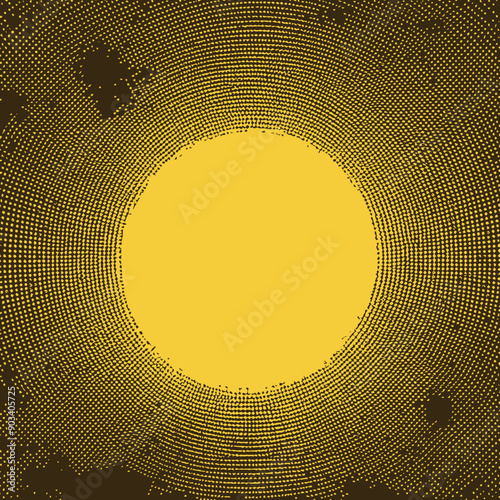 Glowing Yellow Circle with Hole in Center