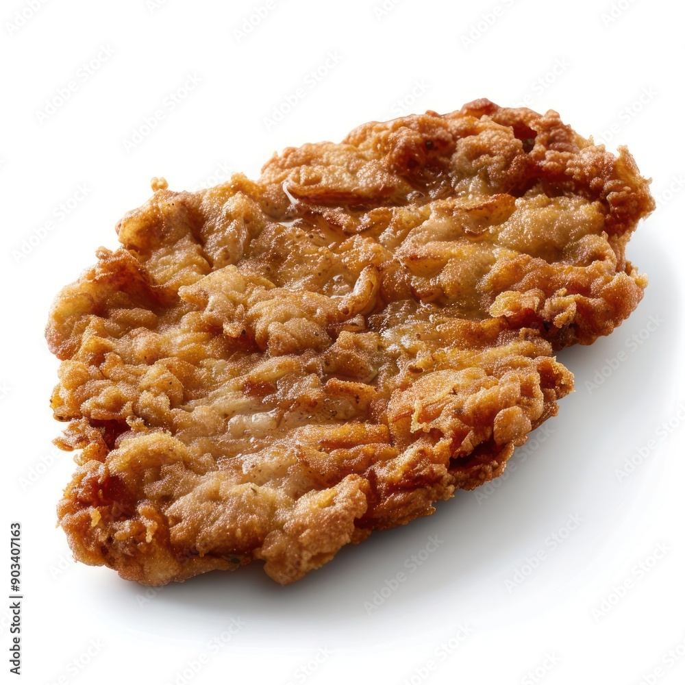 a piece of fried chicken on a white plate a piece of fried chicken on a white plate