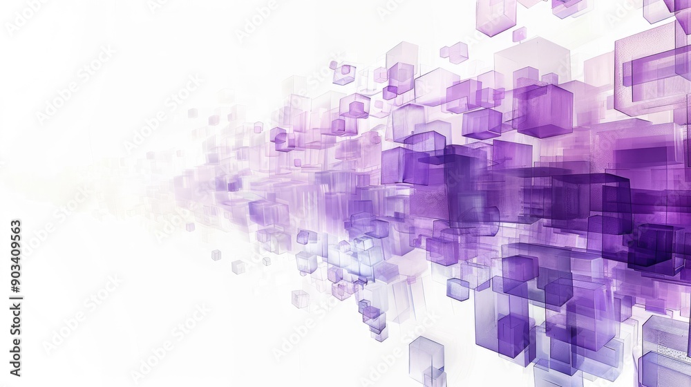 Abstract Purple 3D Cubes Background - Modern Geometric Digital Art Design Abstract Purple 3D Cubes Background - Modern Geometric Digital Art Design