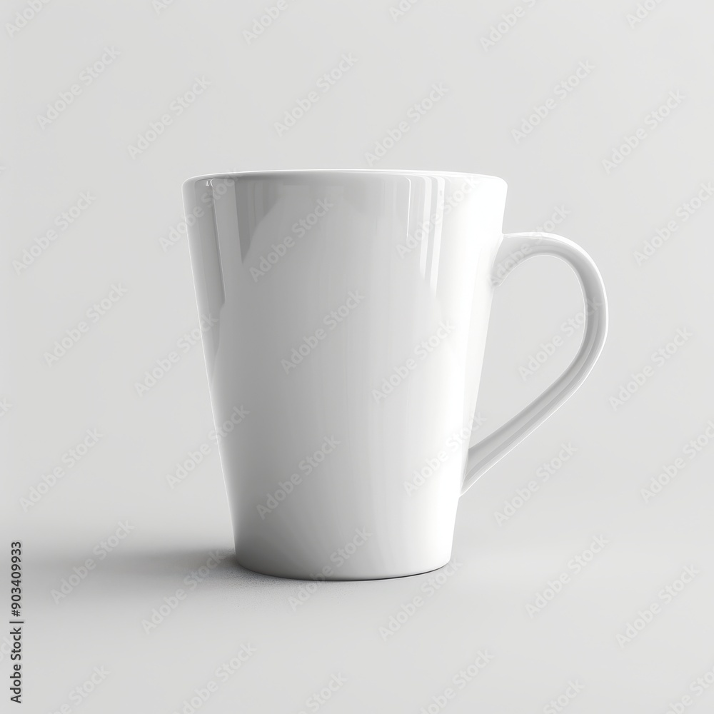 Obraz premium white coffee cup mockup with white background