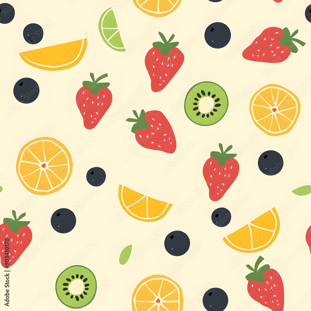 seamless background with berries seamless background with berries