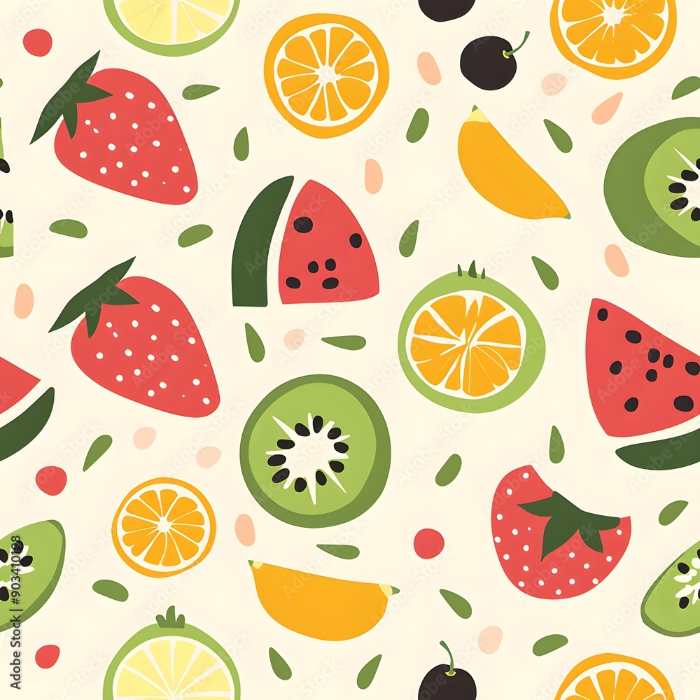 seamless background with berries seamless background with berries