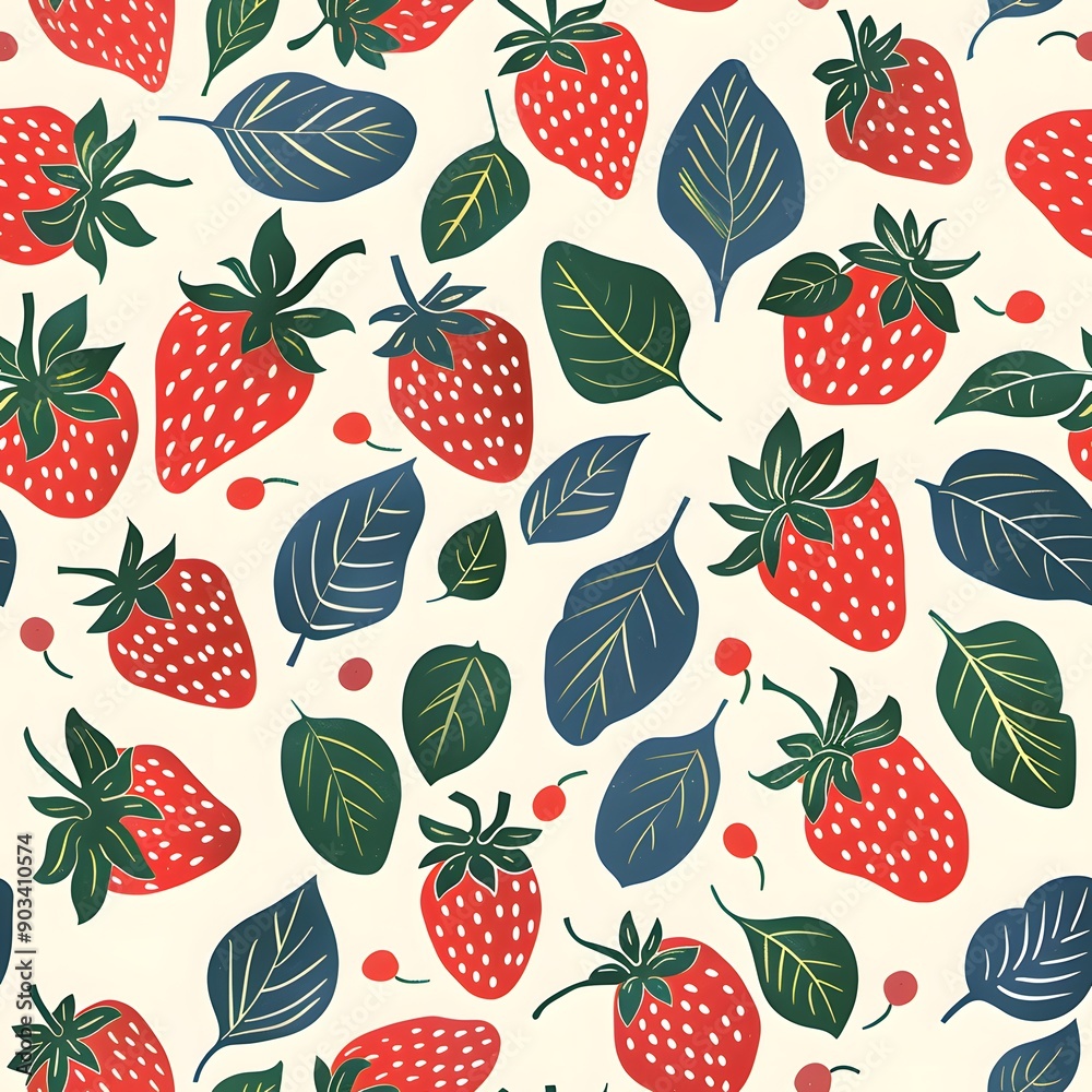 seamless pattern with strawberries seamless pattern with strawberries