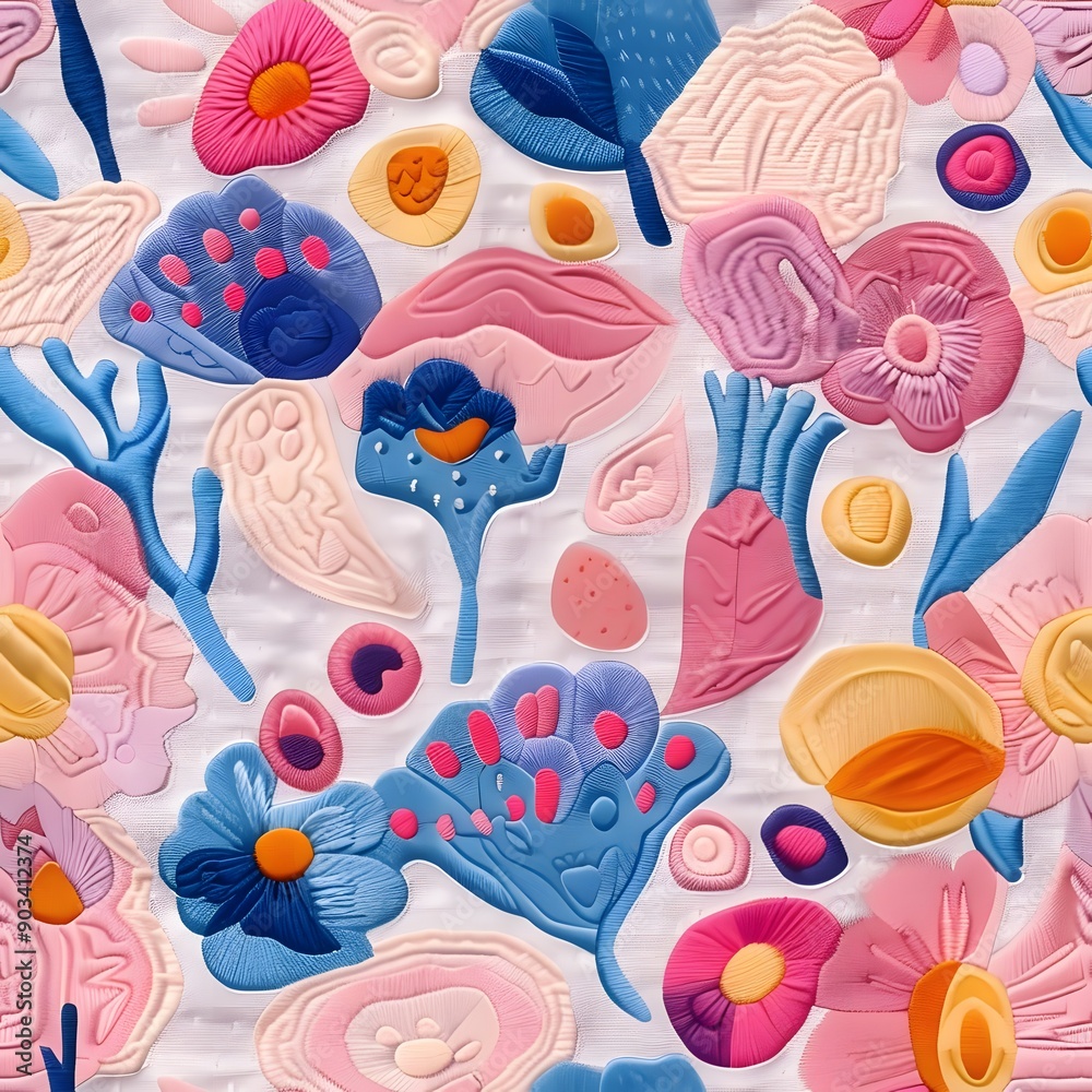 Naklejka premium seamless pattern with flowers