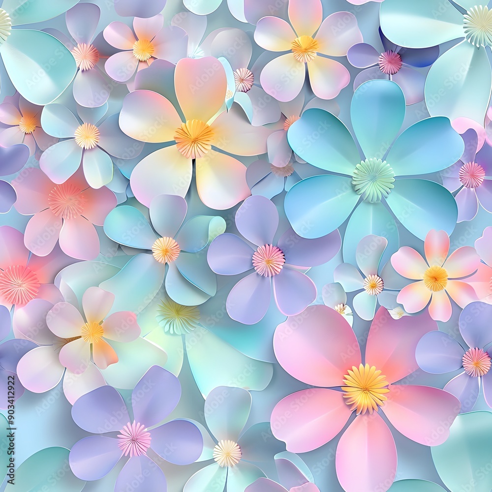 seamless pattern with frangipani flowers
