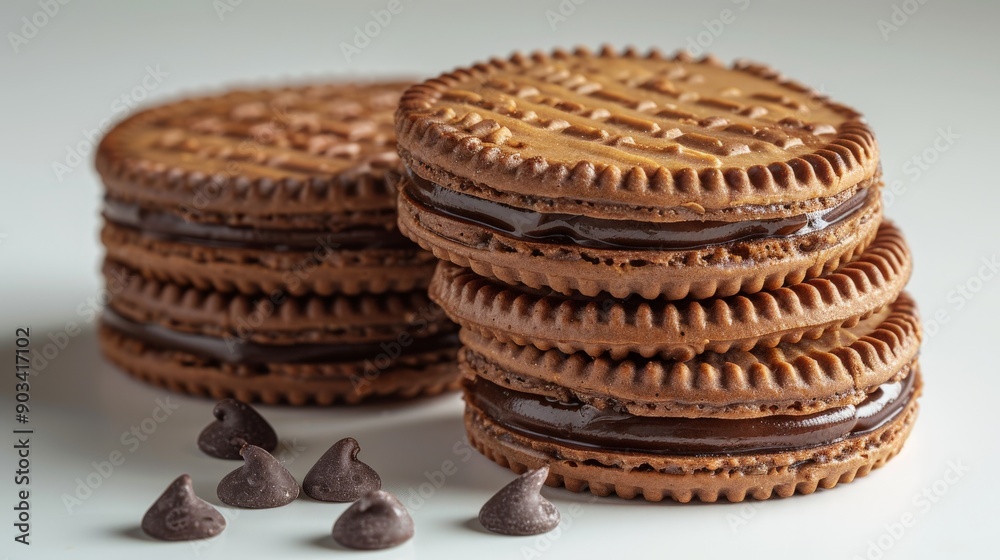 Exquisite Peruvian Alfajor Close-Up in Hyperrealistic Studio Light with Canon EOS K5 85mm on White Background Exquisite Peruvian Alfajor Close-Up in Hyperrealistic Studio Light with Canon EOS K5 85mm on White Background