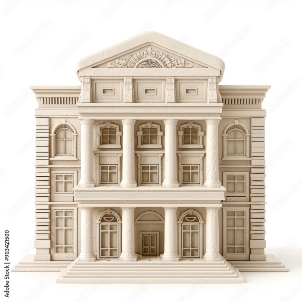 Fototapeta premium corporate headquarters on white background