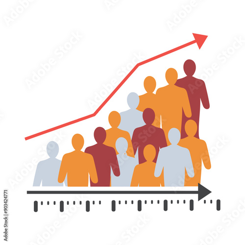 Population growth icon clipart avatar logtotype isolated vector illustration