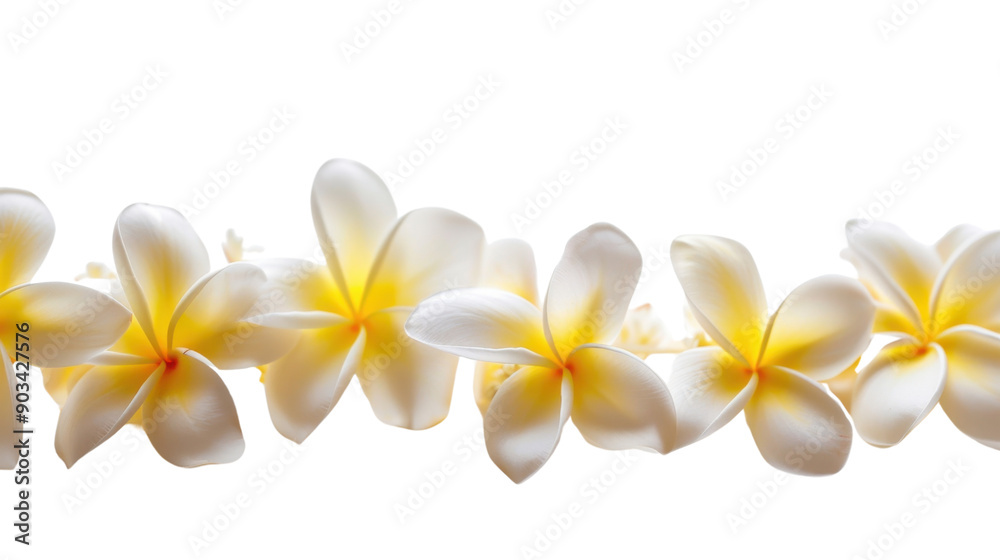 Fototapeta premium Frangipani flowers on transparent background
