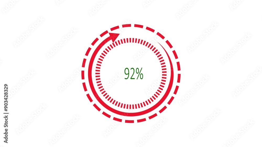 Round circle progress loading bar icon animation on white background.loading scale and percentage indicatore. Round circle progress loading bar icon animation on white background.loading scale and percentage indicatore.