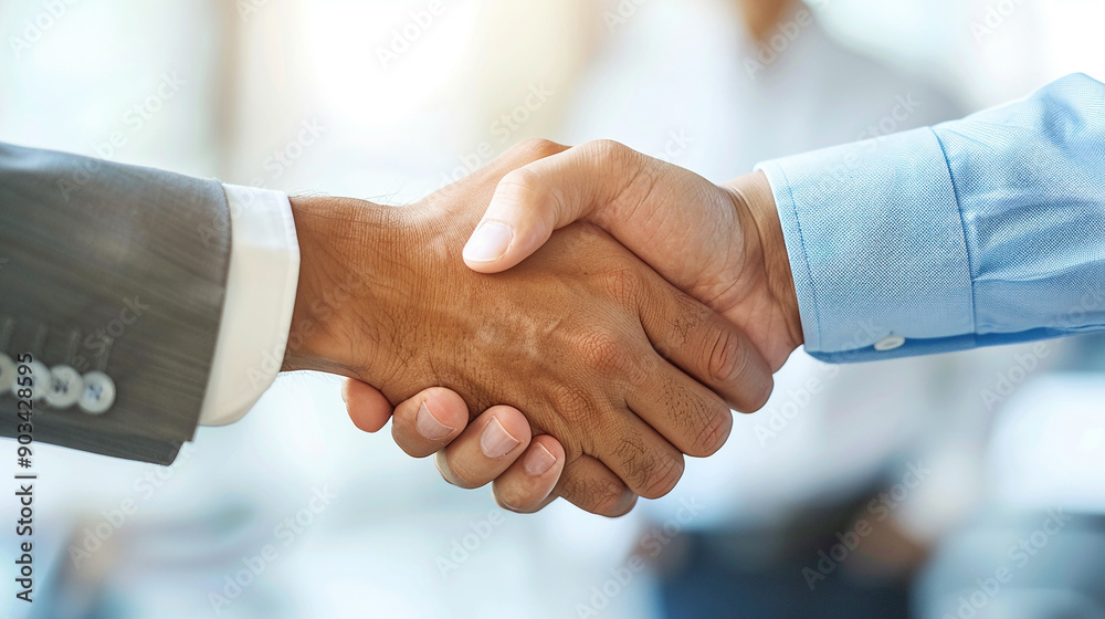 Professional handshake in an office Professional handshake in an office