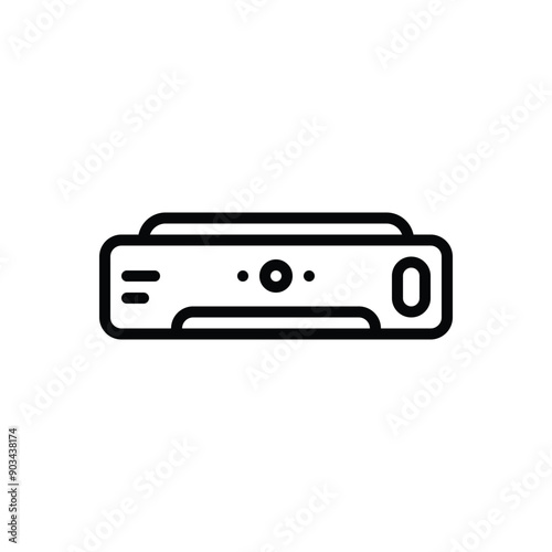 Black line icon for air conditioning