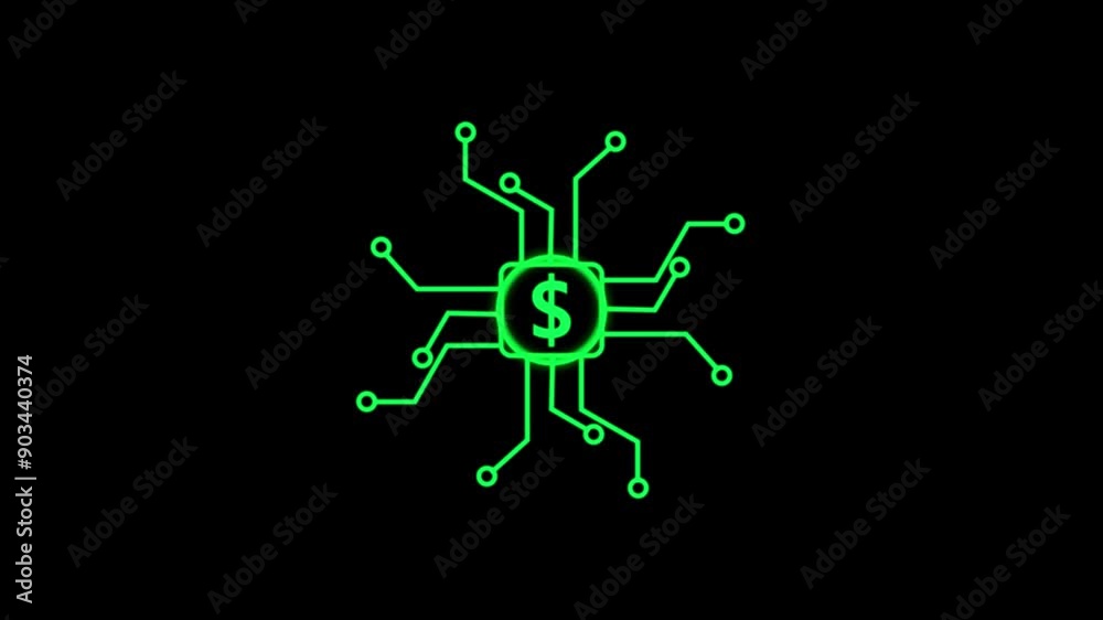 Processor chip with dollar icon. CPU, central processing unit, microchip, microcircuit, computer processor. Processor chip with dollar icon. CPU, central processing unit, microchip, microcircuit, computer processor.