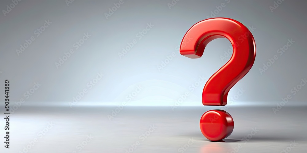 rendered image of a red question mark symbolizing uncertainty and doubt, red, question mark,, symbol, uncertainty, doubt rendered image of a red question mark symbolizing uncertainty and doubt, red, question mark,, symbol, uncertainty, doubt