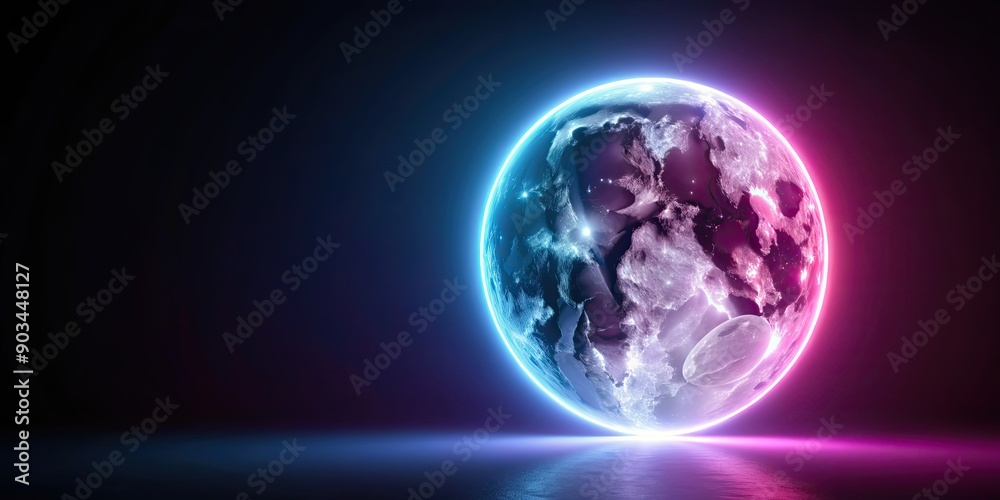 Moon phase concept with a neon light made moon in quarter waning phase, neon, moon, quarter, waning, phase, concept Moon phase concept with a neon light made moon in quarter waning phase, neon, moon, quarter, waning, phase, concept