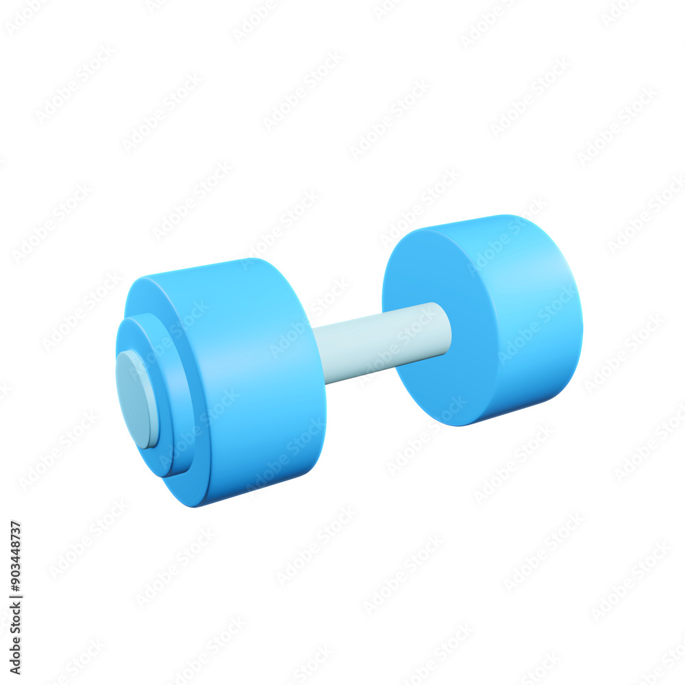 3d illustration of sports dumbbell icon 3d illustration of sports dumbbell icon