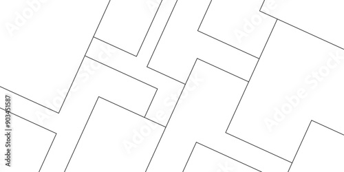 Abstract industrial Design random lines black on white background.Geometric seamless minimalist pattern with straight lines design.luxury black geometric random chaotic lines.squares and triangle line