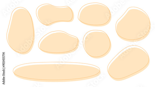 淡いうねうね丸フレームオレンジ