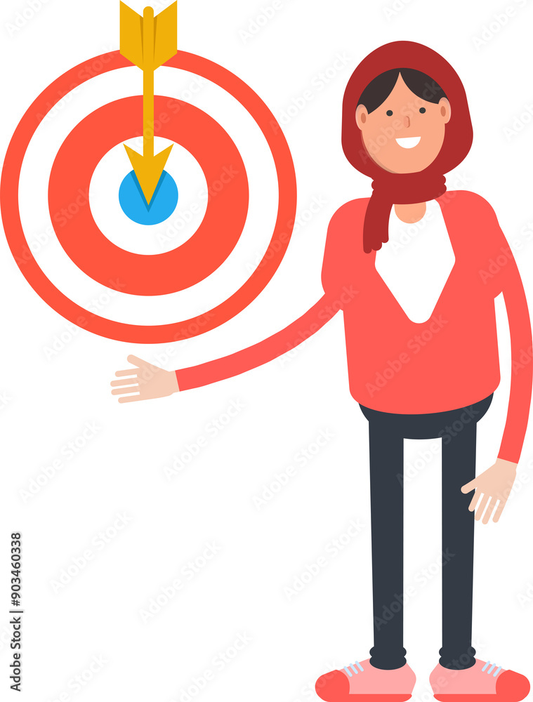 Arab Woman Character Holding Dart
Arab Woman Character Holding Dart