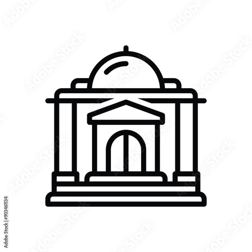 Wallpaper Mural Black line icon for government Torontodigital.ca