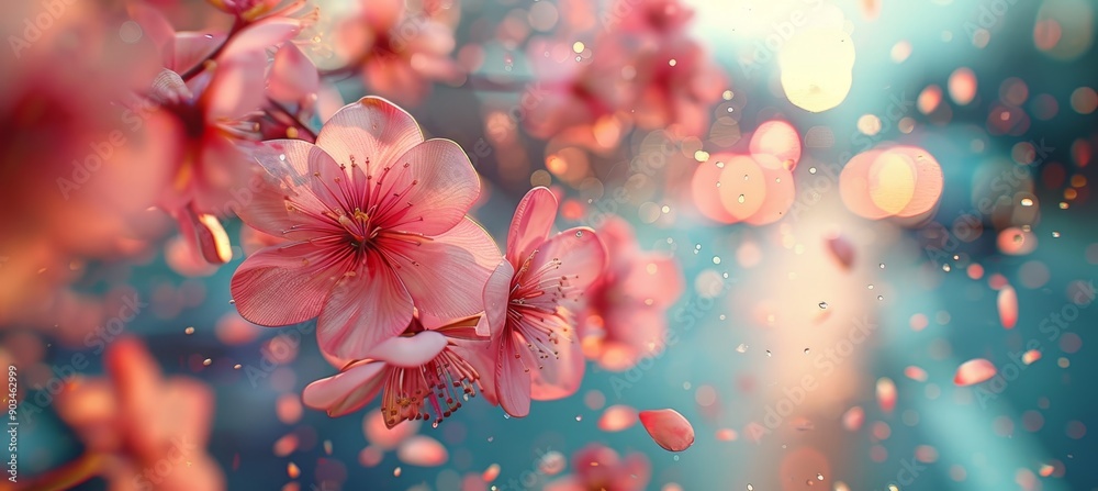 Fresh Pink Flowers Fly Around in an Aroma Air Freshener in Car Fresh Pink Flowers Fly Around in an Aroma Air Freshener in Car