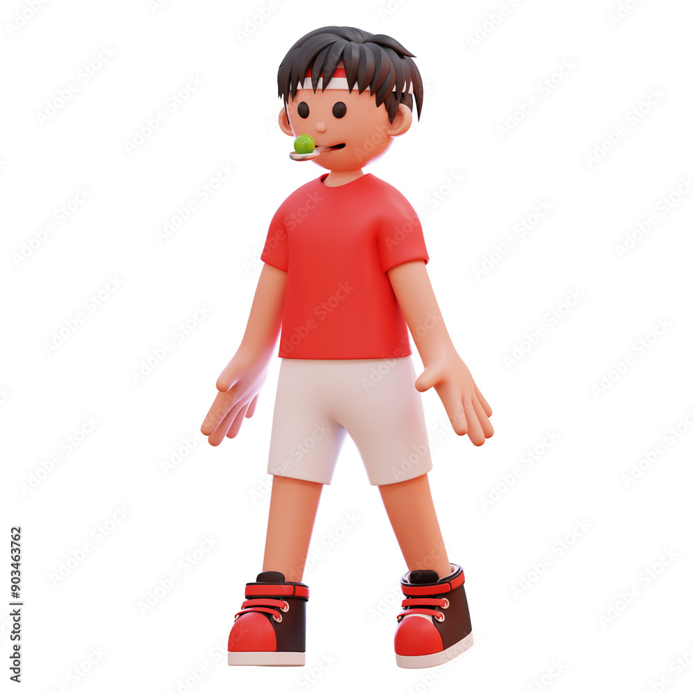 BOYS PLAYING MARBLES RACE 3D CHARACTER ILLUSTRATION BOYS PLAYING MARBLES RACE 3D CHARACTER ILLUSTRATION