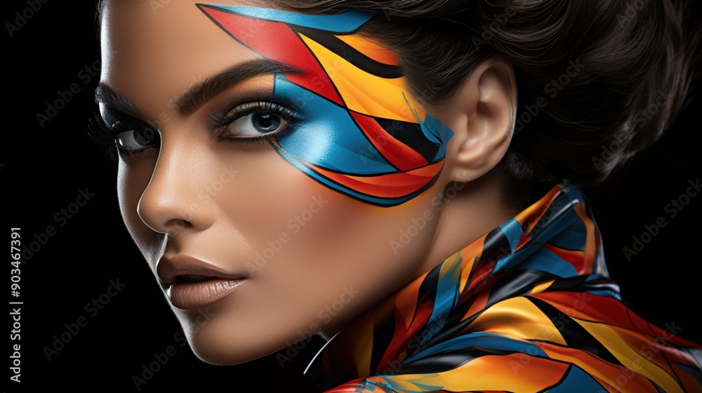 Obraz premium portrait of a woman with painted face