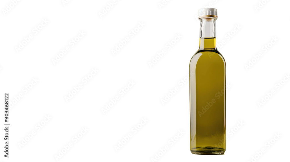 Bottle of olive oil on transparent background