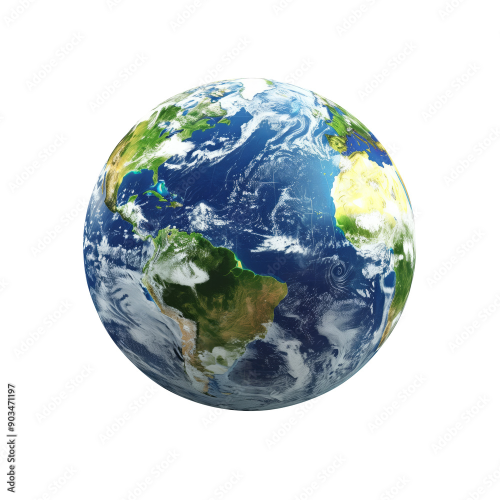 3D Earth Globe icon, on isolated transparent background 3D Earth Globe icon, on isolated transparent background