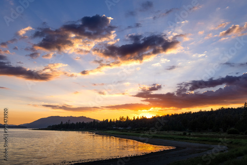 big bear lake sunset 