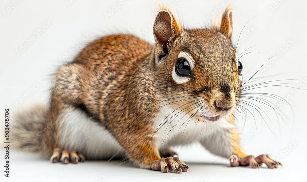 Obraz premium a squirrel with a white background.
