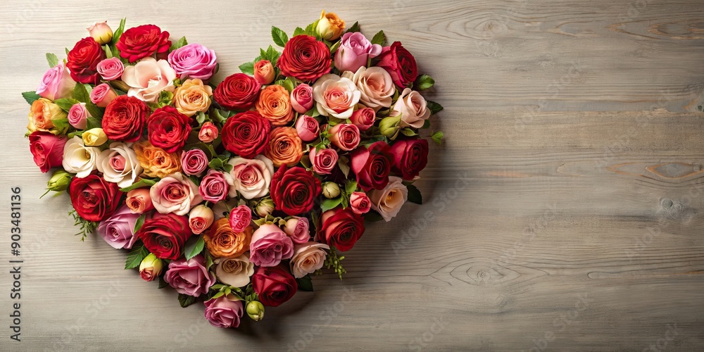 Heart made of vibrant flowers perfect for Valentine's Day celebration, valentines day, love, romantic, gift Heart made of vibrant flowers perfect for Valentine's Day celebration, valentines day, love, romantic, gift