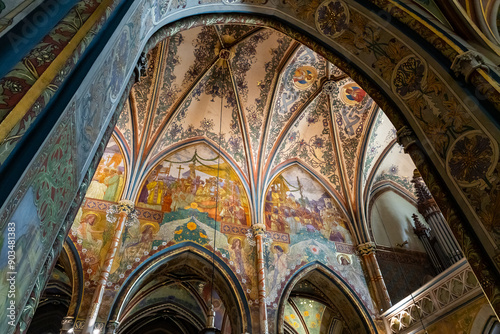 Interior of Saints Peter and Paul Basilica in Vysehrad district of Prague in the Czech Republic photo