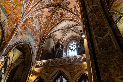 Interior of Saints Peter and Paul Basilica in Vysehrad district of Prague in Czech Republic photo