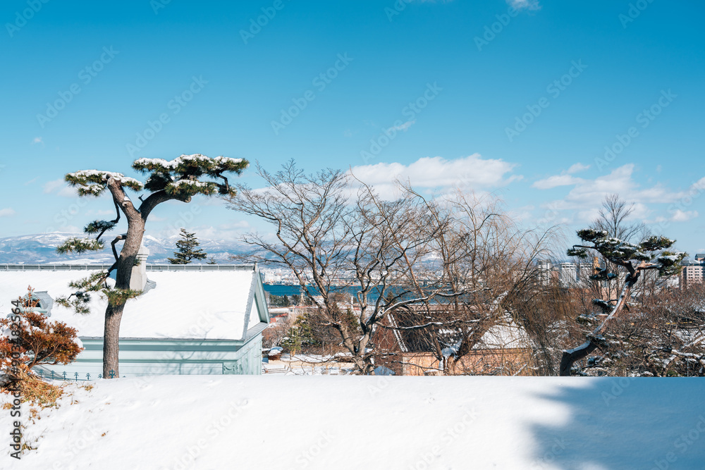 Winter of Hakodate Motomachi street in Hokkaido, Japan