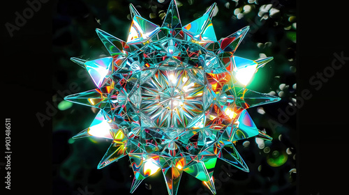 Radiant Abstract Starburst Design with Vibrant Colors