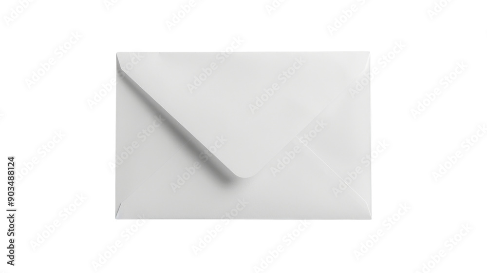 Postal white envelope on transparent background Postal white envelope on transparent background