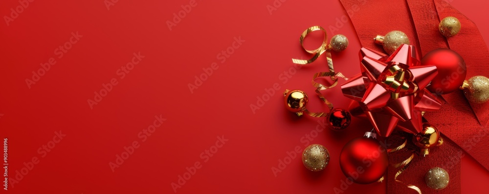 Festive Christmas banner web poster, header for website, colorful decorative decorations. Horizontal format New Year border poster. Xmas holiday background Festive Christmas banner web poster, header for website, colorful decorative decorations. Horizontal format New Year border poster. Xmas holiday background