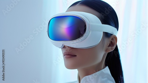 Integrated meditation guides and stress relief tech in a smart eye mask for wellness wearables.