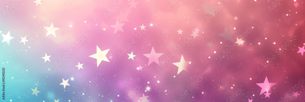 Colorful Starry Sky Background with Glittering Lights and Dreamy Pastel Colors Colorful Starry Sky Background with Glittering Lights and Dreamy Pastel Colors