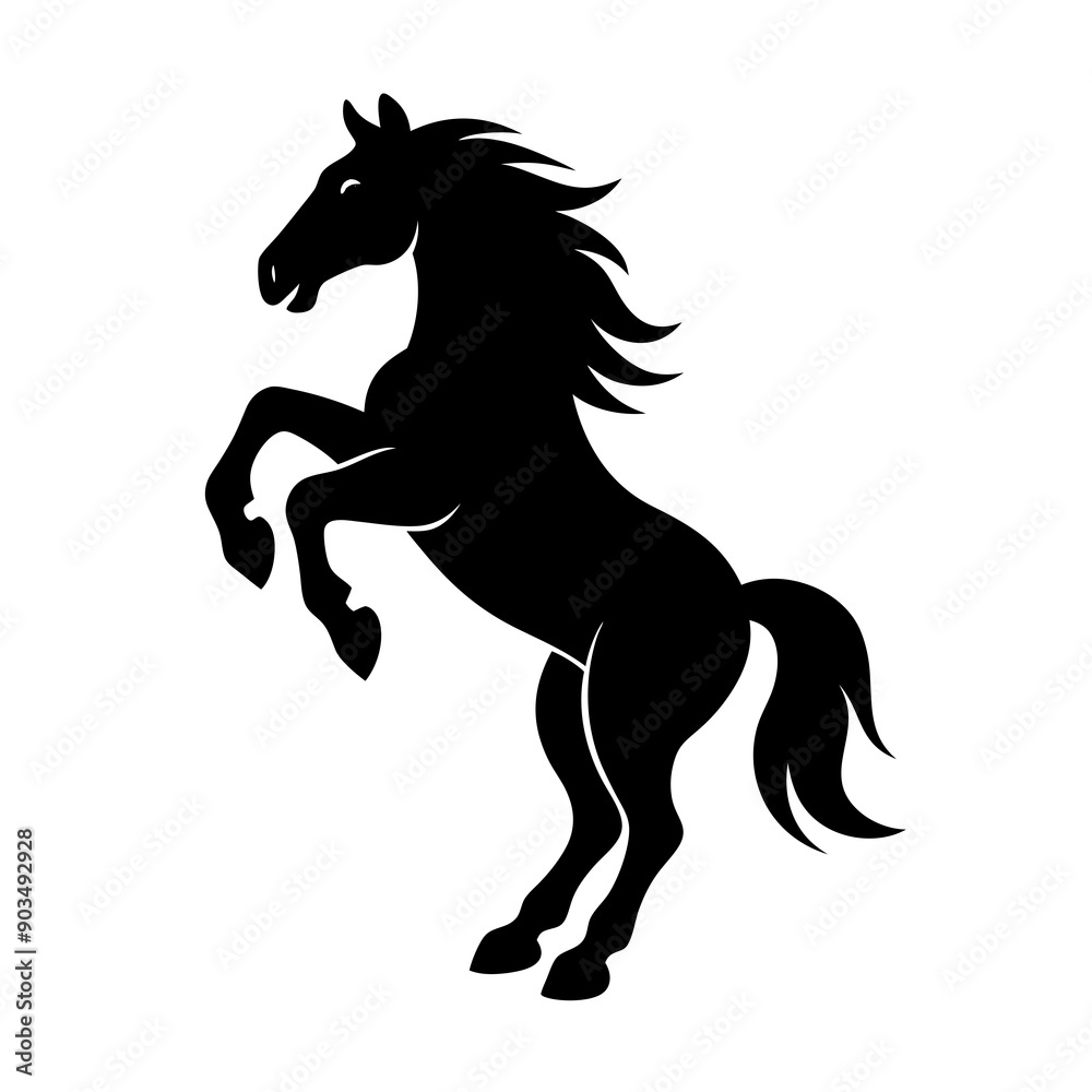 Dynamic Equine Symbol Vector Illustration of Silhouette Rearing Horse Icon
Dynamic Equine Symbol Vector Illustration of Silhouette Rearing Horse Icon