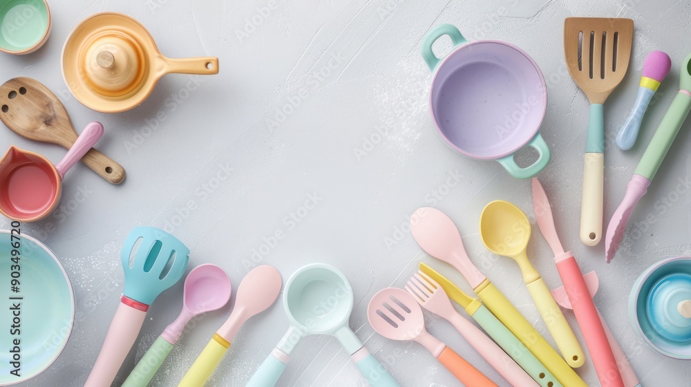 Rainbow-themed kitchenware promoting inclusivity, LGBTQ, visualizing acceptance and home cooking Rainbow-themed kitchenware promoting inclusivity, LGBTQ, visualizing acceptance and home cooking