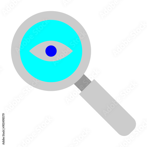 Observation Vector Flat Icon Design