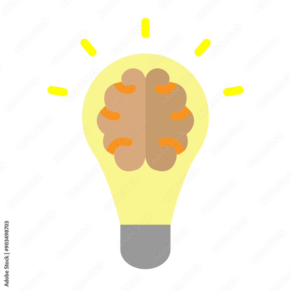 Creative Thinking Vector Flat Icon Design Creative Thinking Vector Flat Icon Design
