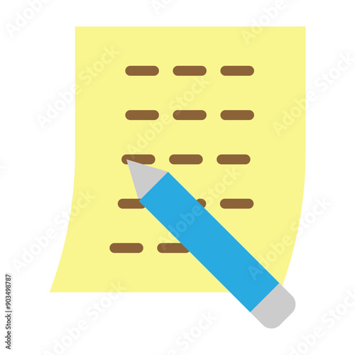 Brainwriting Vector Flat Icon Design photo