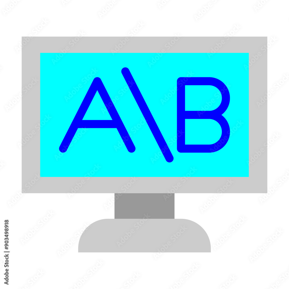 A/B Testing Vector Flat Icon Design A/B Testing Vector Flat Icon Design